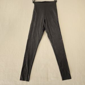Commando Black Shiny Leggings Size XS